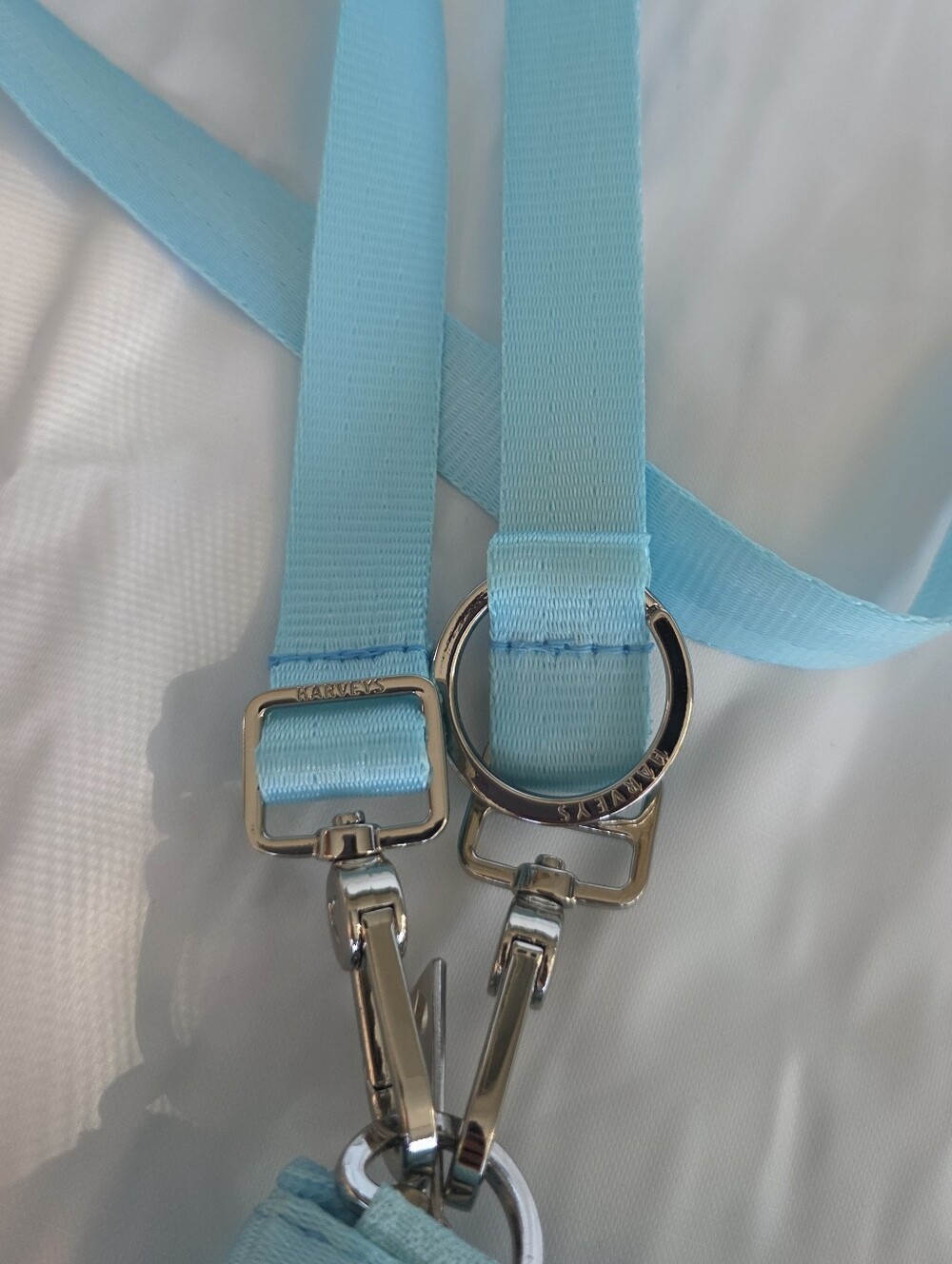 HARVEYS Lola Bow Clutch Maliblue Seatbelt Crossbody Bag Babyblue - Picture 10 of 16